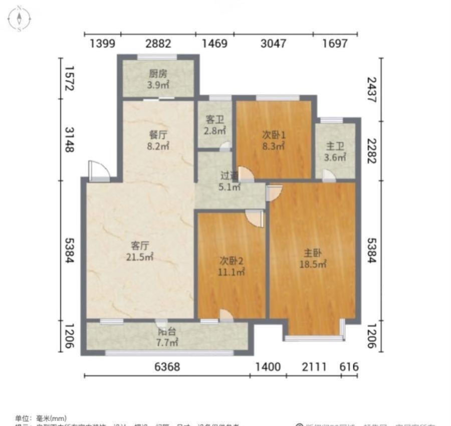 中南鲁商樾府,急售中南鲁商樾府133平大三室边户精装修采光好 128 W12