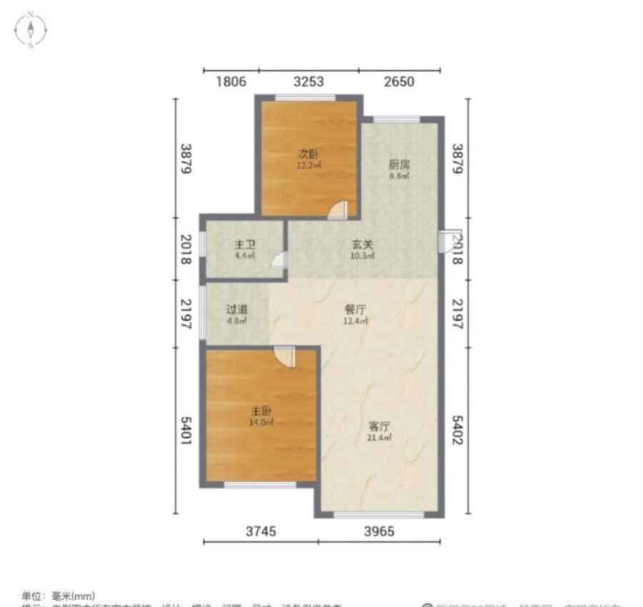 信德华府,信德华府标准户型，94平52万全区好，周边配套齐全随时过户12