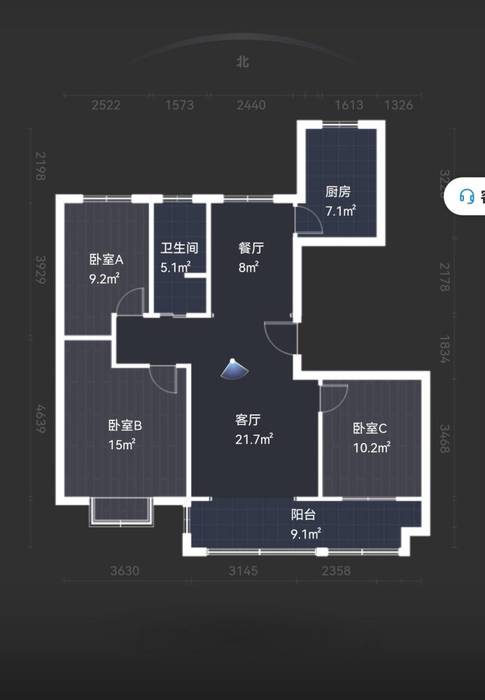 元沃御景苑,电梯花园洋房好楼层 元沃御景苑 三开间朝南元宝户型 带储藏室14