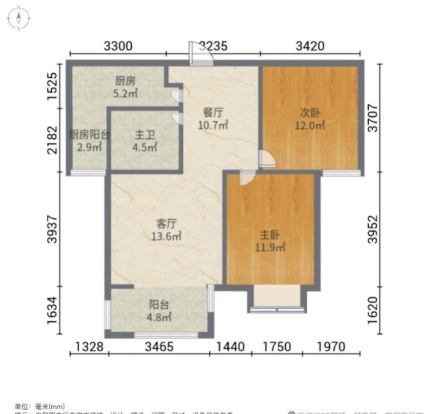 首开国风上观,精装大2居，30万装修没住过，带家具家电9