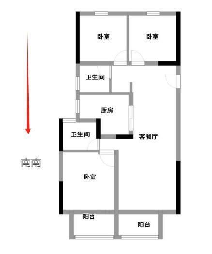 中梁天玺壹号,华师实验边 轻轨200米  边户三房 新房装修 单价7千13