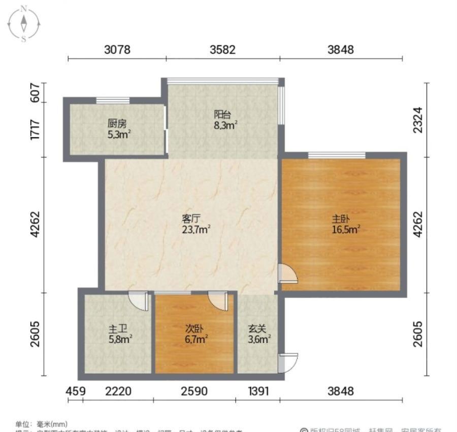 上实盛世江南,爱建  江边高层109米两室明厅145万大阳台有钥匙随时看房11