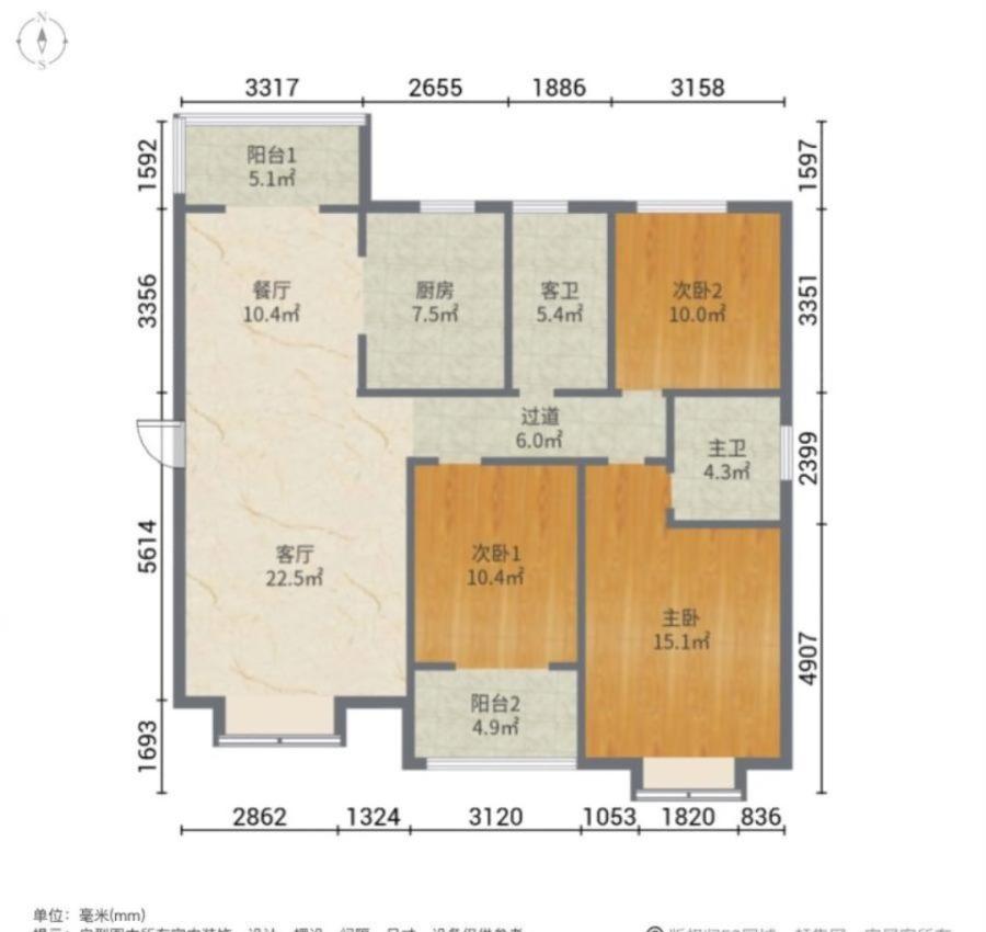 陕建翠园锦绣,全新毛坯三室 次新小区 满三满二 全明户型 南北通透。13