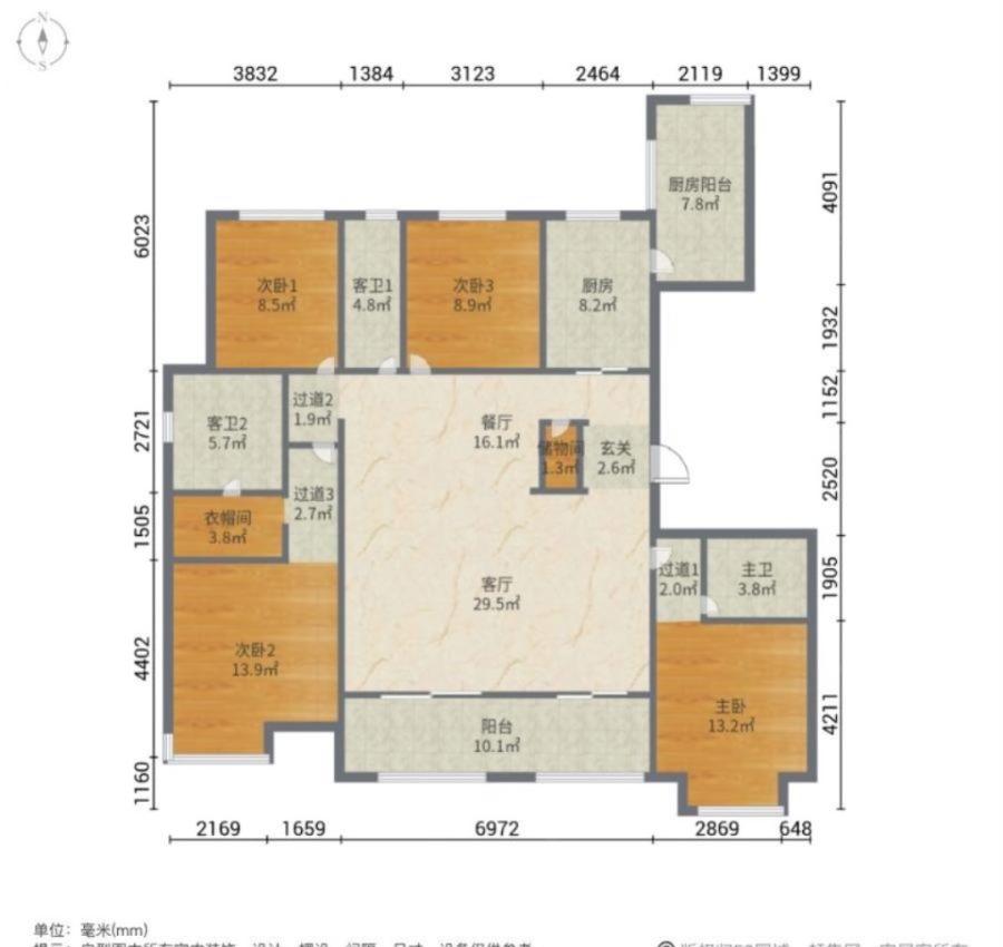 保利海德公园,长风和平公园，精装大4居，纯新家一天没住，业主诚意出，可议价14