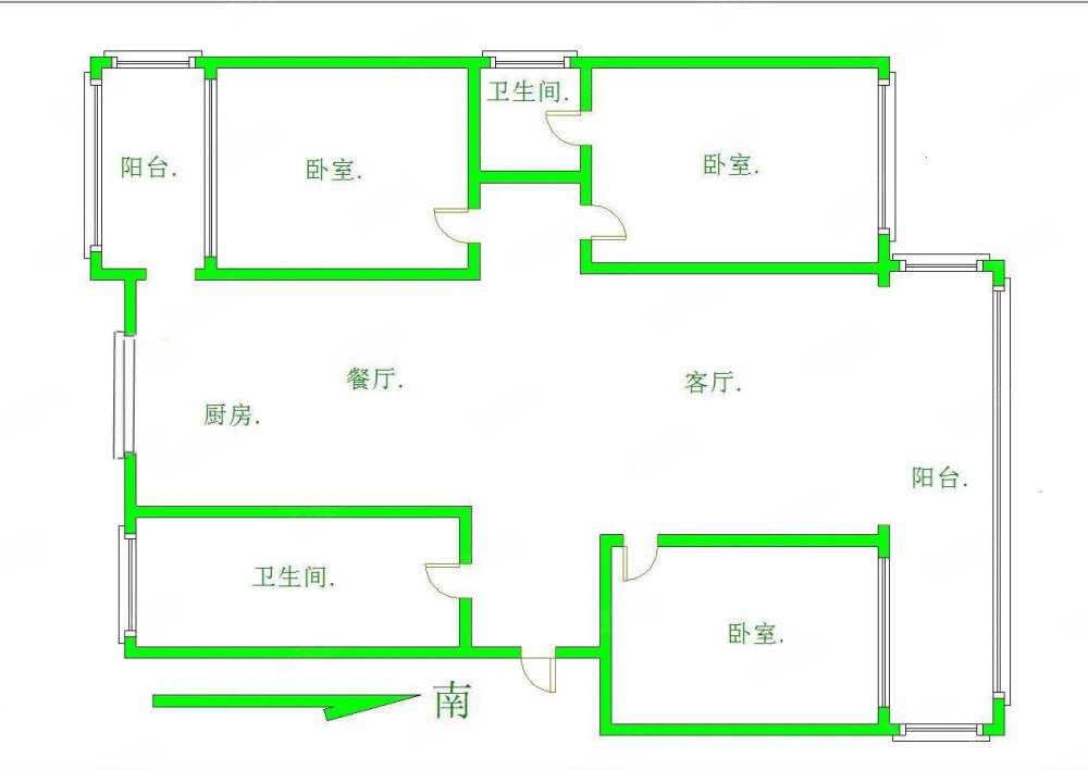 永盛锦鑫苑,万达边 南北通透三居室  飞机户型 包过户带地下9