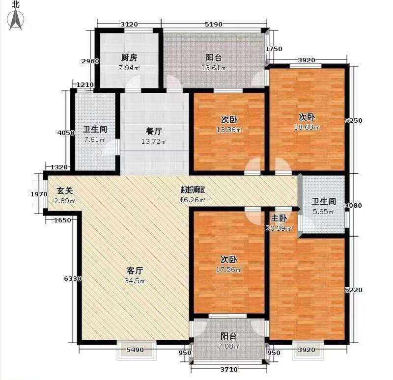 金瀚家园,降价出售！东城金瀚家园156平4室2厅带储藏室报价106万12