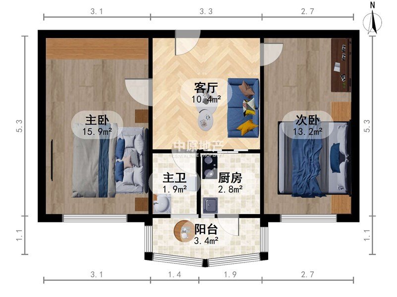 来安里,来安里小区|红星路2室1厅1卫59.24平方米7