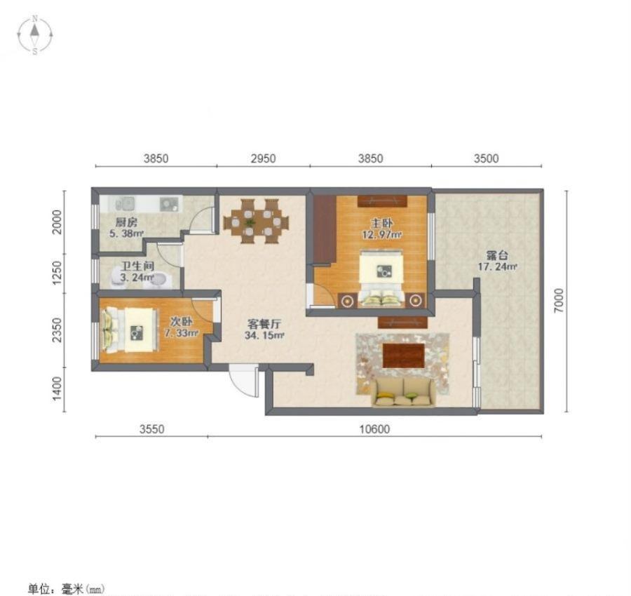 亿丰财富公馆,亿丰财富公馆|港南路2室2厅1卫91平方米10