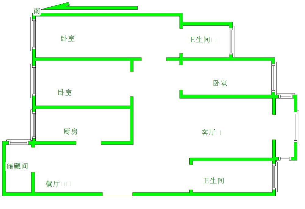 绿景花园,绿景花园 精装修 三室两厅两卫   电梯中间楼层9