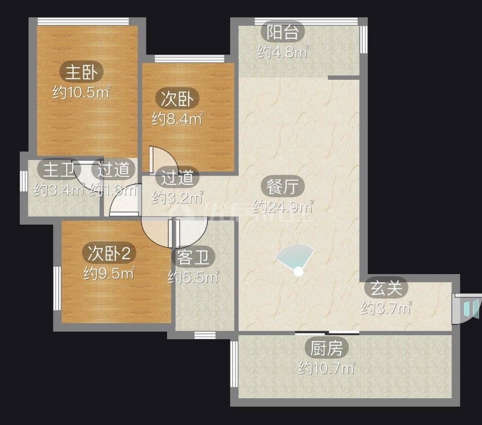 北碚城南新区精装3室2厅2卫二手房出售11