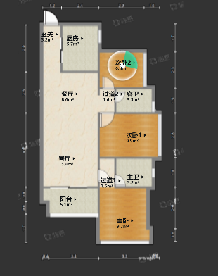 阳光城丽景湾,阳光城丽景湾 精装可拎包入住 双卫 次新小区 正规商品房8