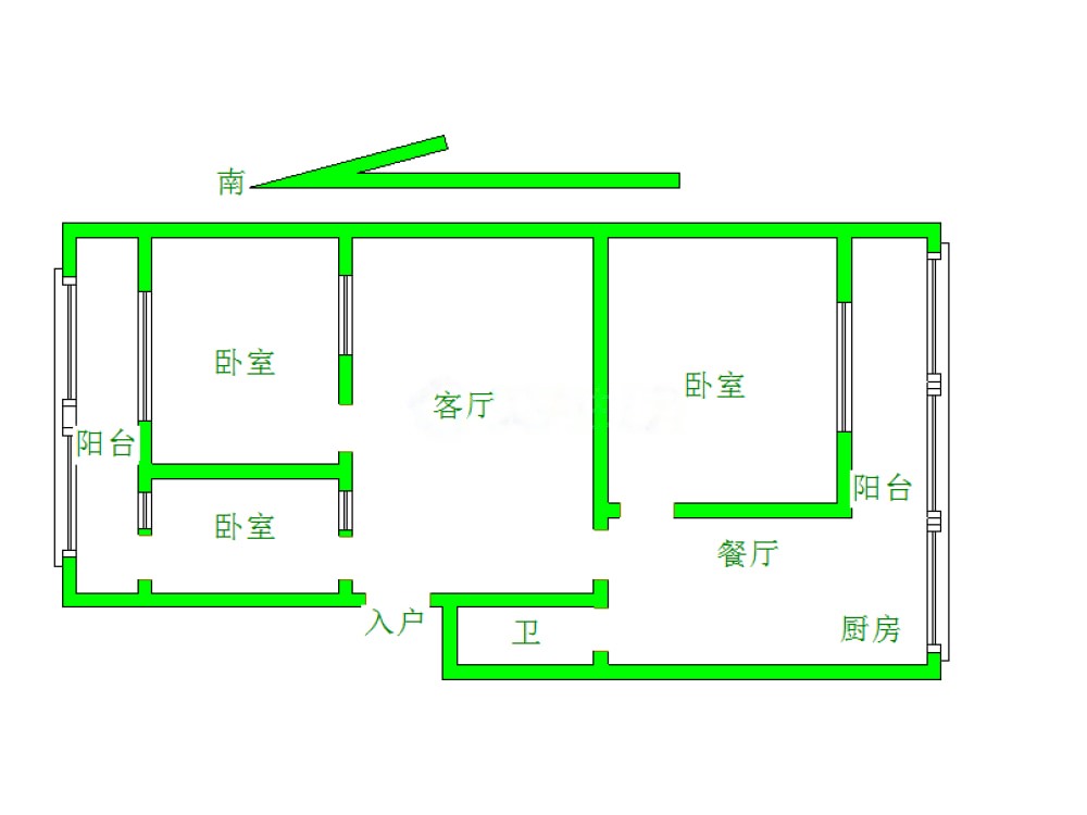 柴场小区,柴场小区 3室1厅 南 北8