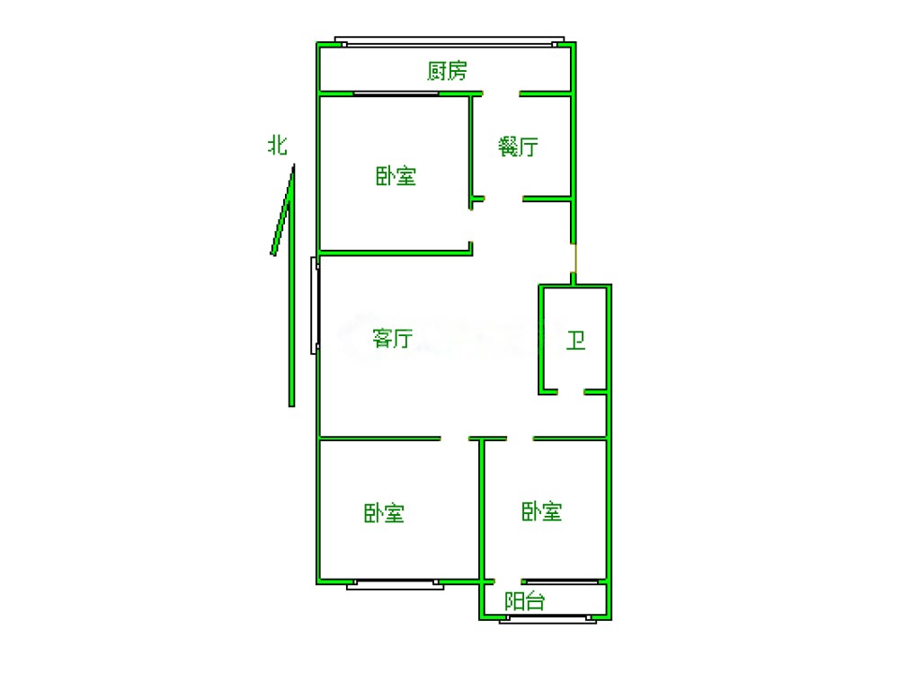 柴场小区,柴场小区 3室2厅 南 北13