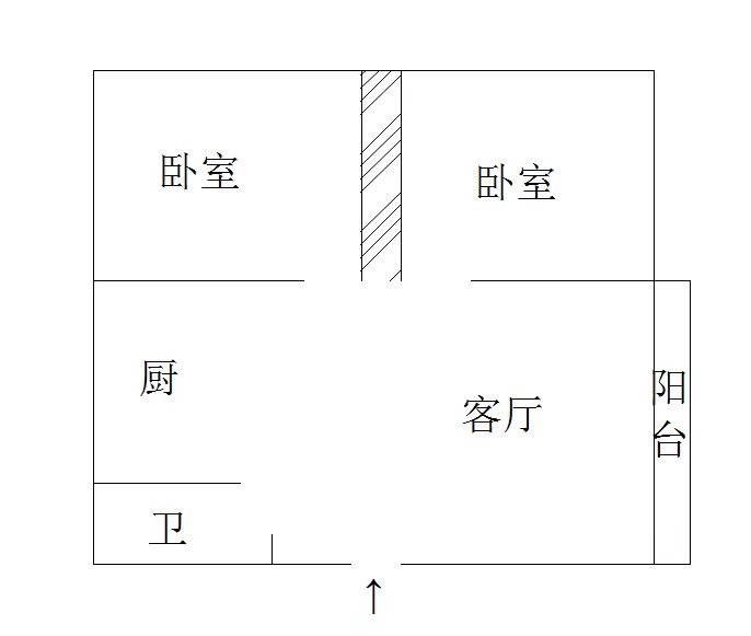 兵二家属院,兵二双 一墙之隔 近兵二 精装修 户型方正 采光非常好8