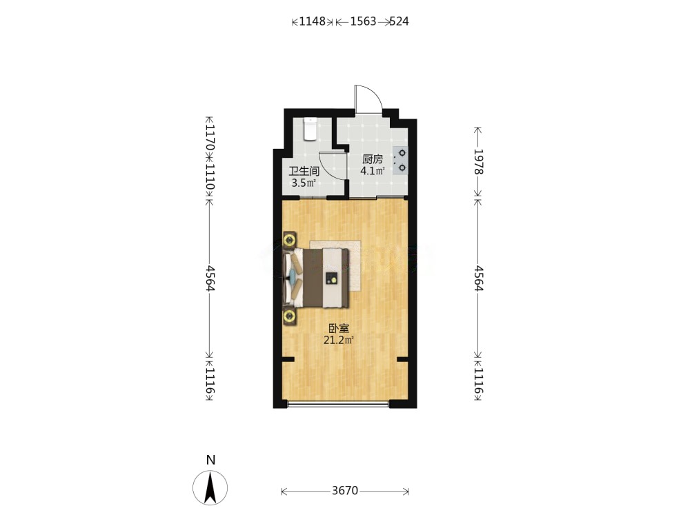 银海小区,银海小区1-1-1-1 45.00平 35 万4