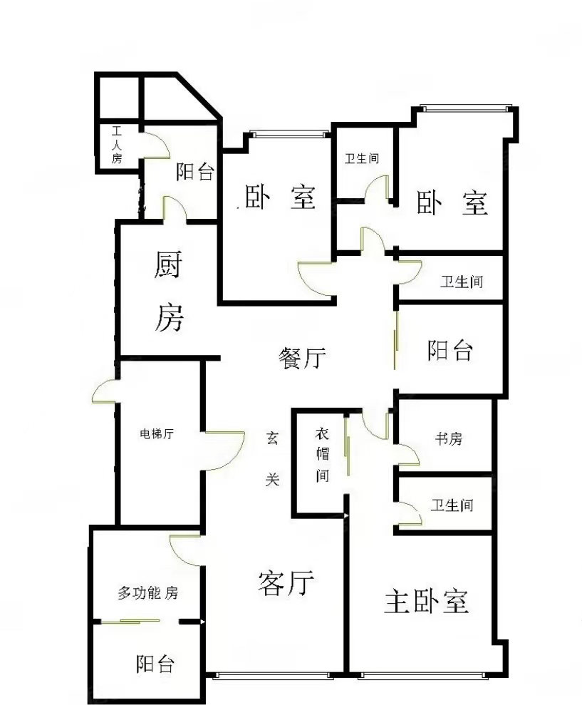 瀚城名苑,新上，瀚城名苑3室2卫，精装婚房未住，随时看房13