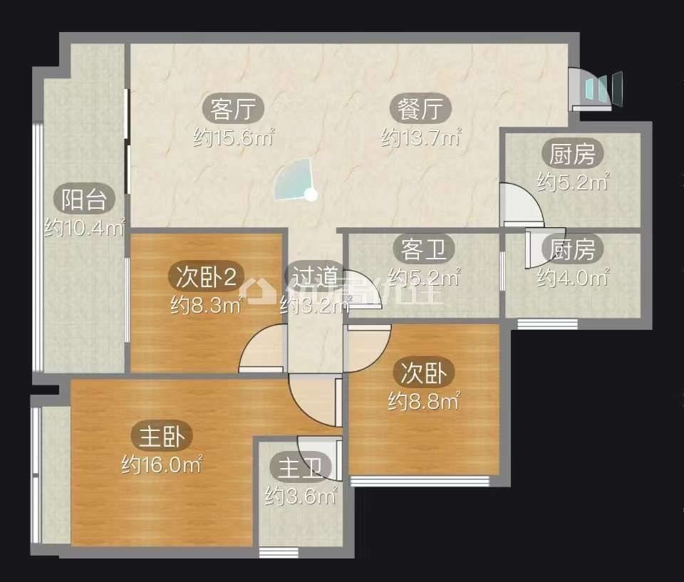 江湾城,中坝附近 套三精装修 中间楼层 全屋一线品牌11