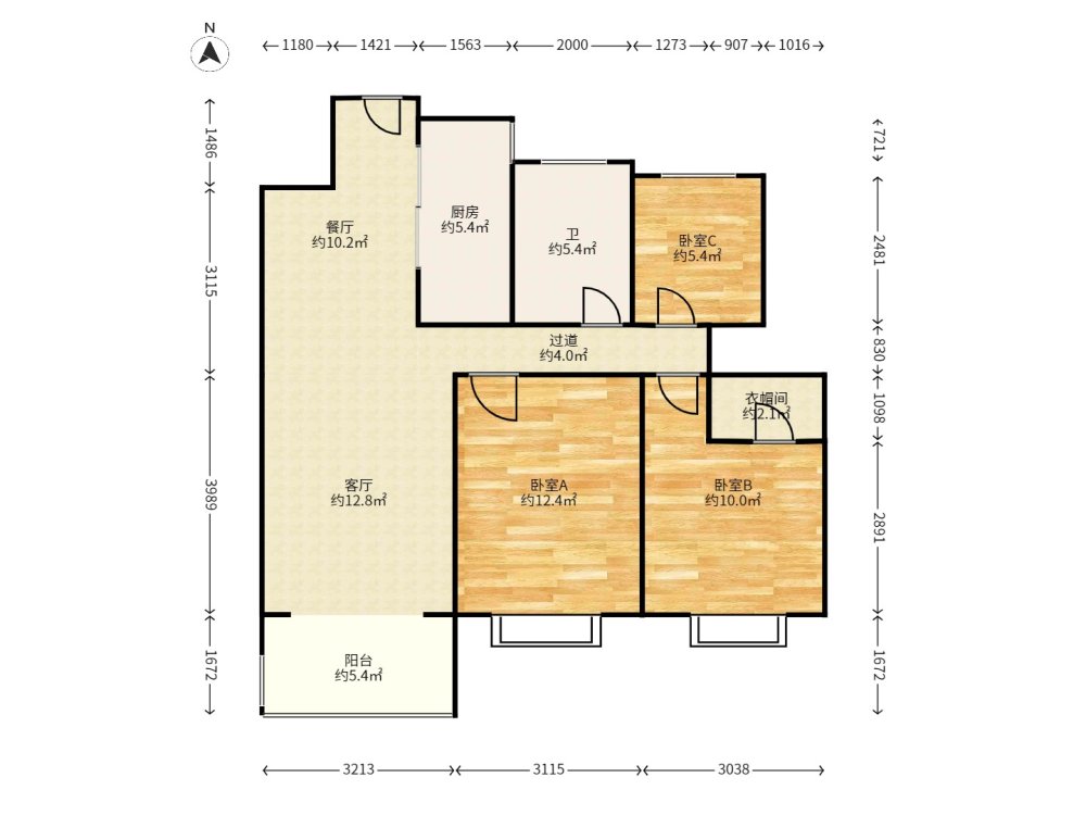 美的铂悦府,万达旁 美的铂悦府 精装三房 入住一年左右 可拎包入住11