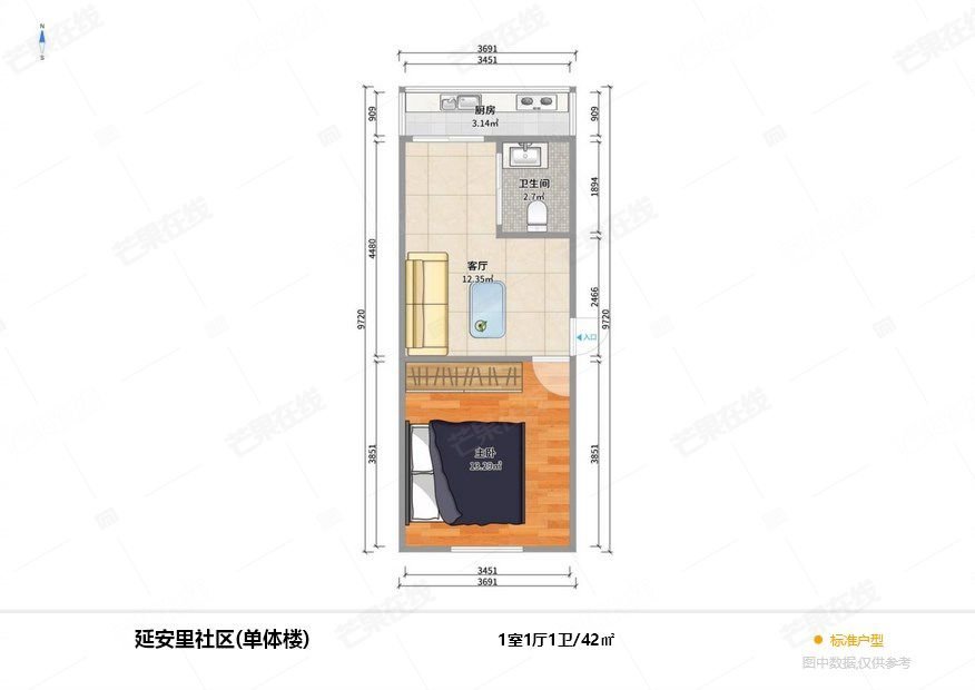 延安里社区,急售！126总校延安里社区南北通透看房方便7