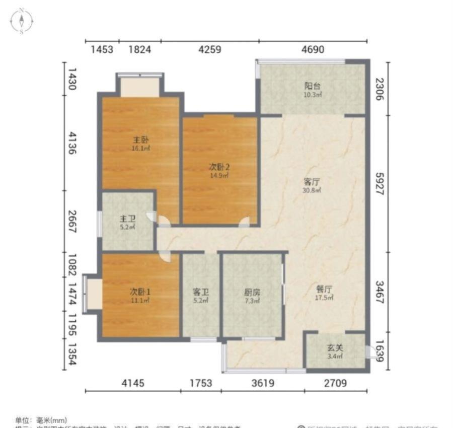 香洲水郡,香洲水郡143平大3房2厅2卫全新装修拎包入住急售59.8万13