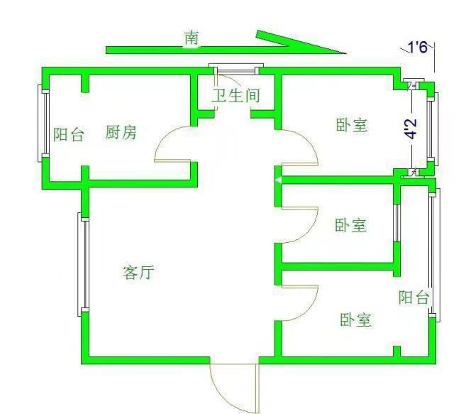 四季果岭,四季果岭四楼 三室朝阳带地下室 满五    双阳台10