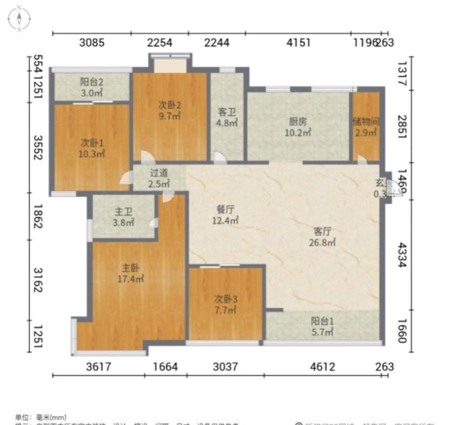 在水一方,新上干货丨在水一方毛坯5房丨带200平露台丨地板价16