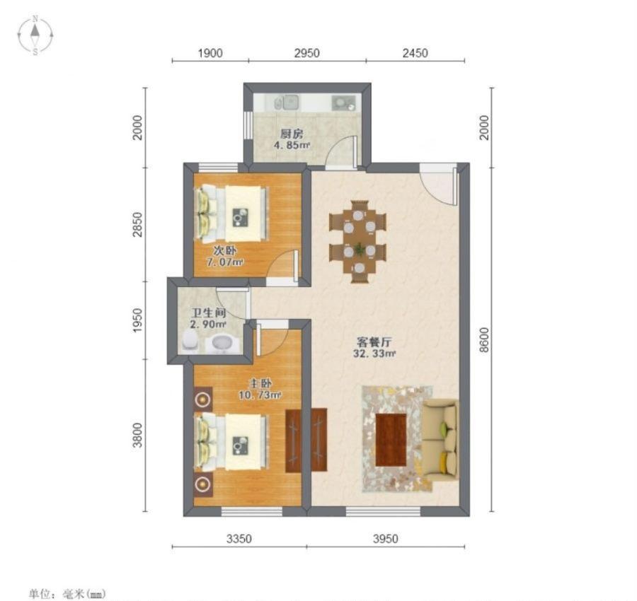 新加坡城一期,长白 大两房 临地铁 装修好 商品住宅 近医院 交通便利10