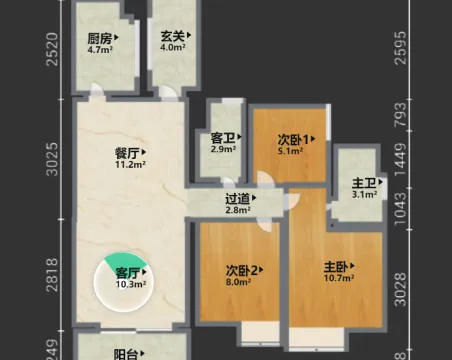 碧桂园豪园3室2厅2卫朝南精装