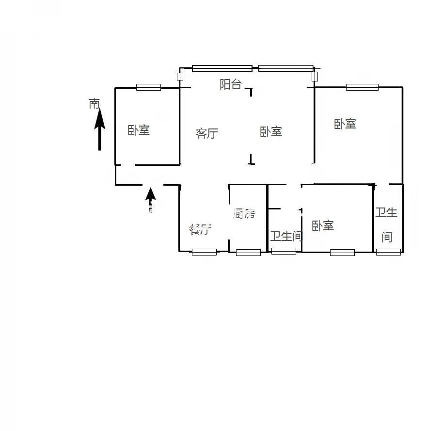袁州城东毛坯4室2厅2卫二手房出售10