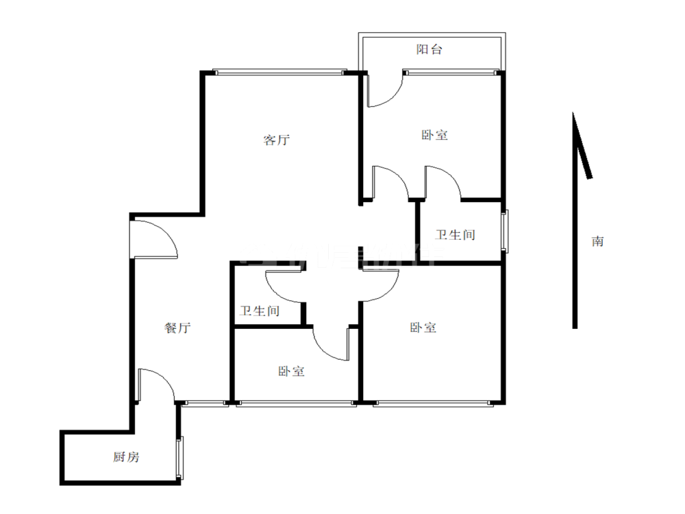 新城海东路毛坯3室2厅2卫二手房出售12