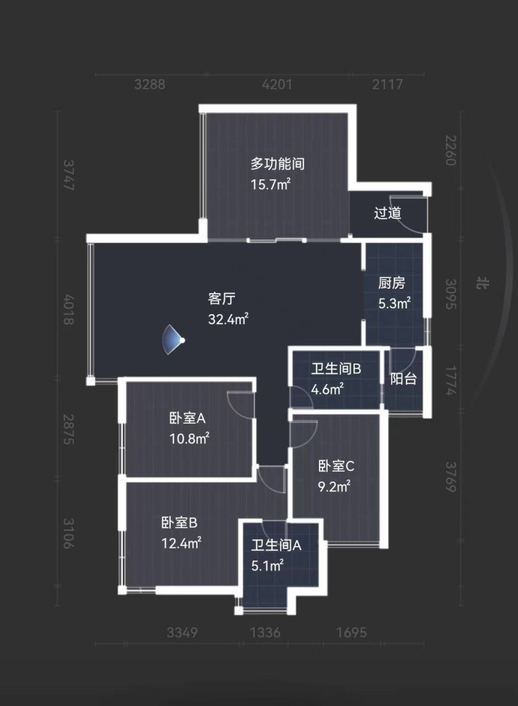 金阳新区金阳新区精装3室2厅2卫二手房出售10