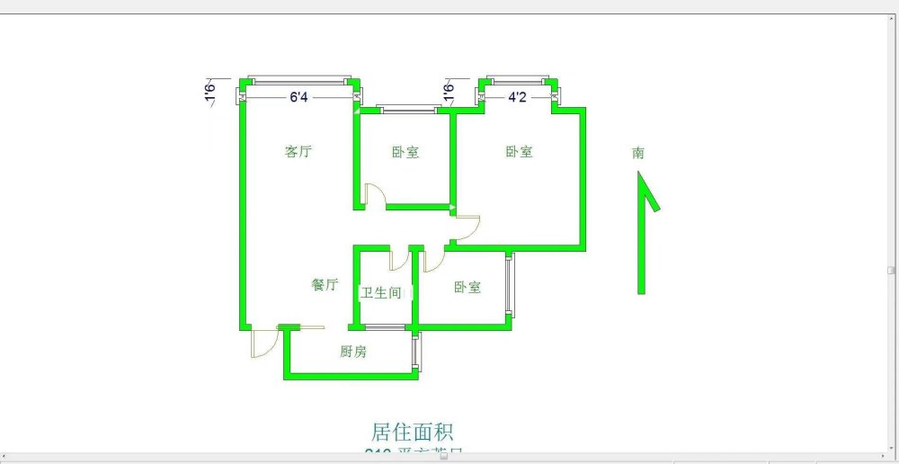 城中央,城中央|金堤北路18号2室1厅1卫78.35平方米5