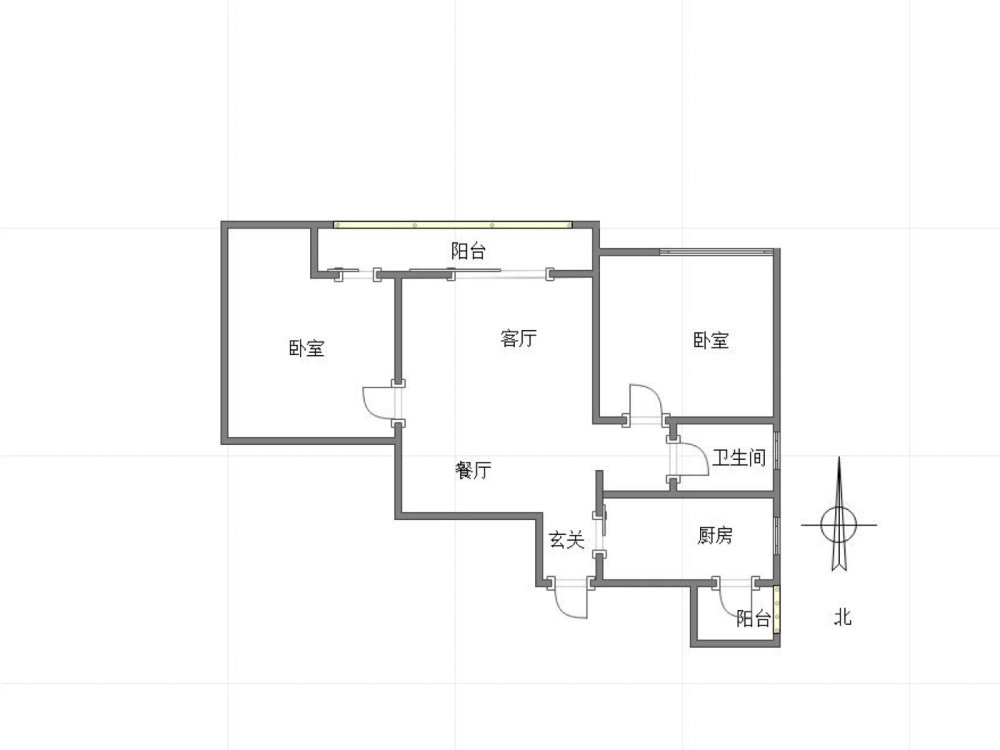 渝北人和精装2室2厅1卫二手房出售8