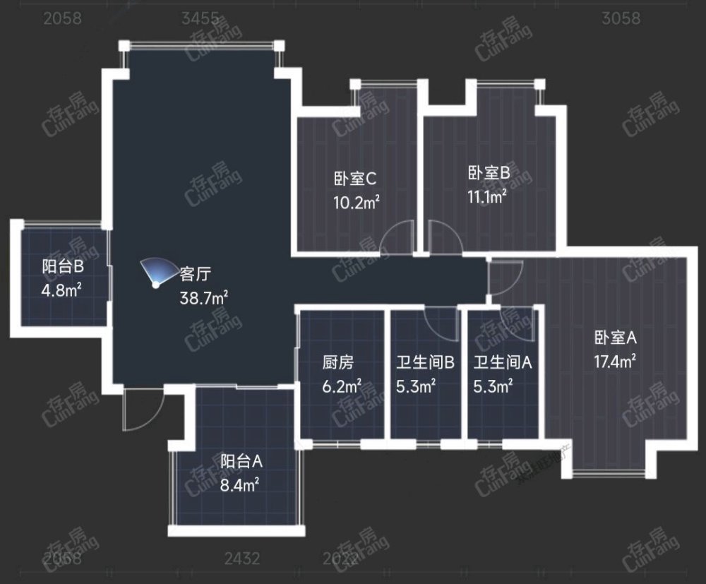 观山湖区精装3室2厅2卫二手房出售13