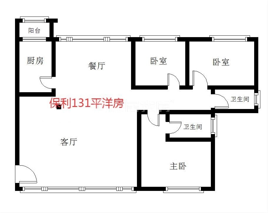 保利未来城市,保利未来城市 131平 3室 南北通透 楼层好 视野无遮挡10