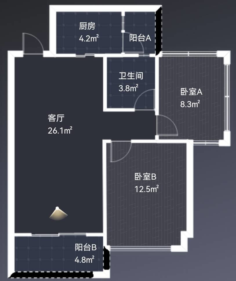 晨华御府,晨华御府.低楼层2房75平.精装.70年产权.拎包入住。9