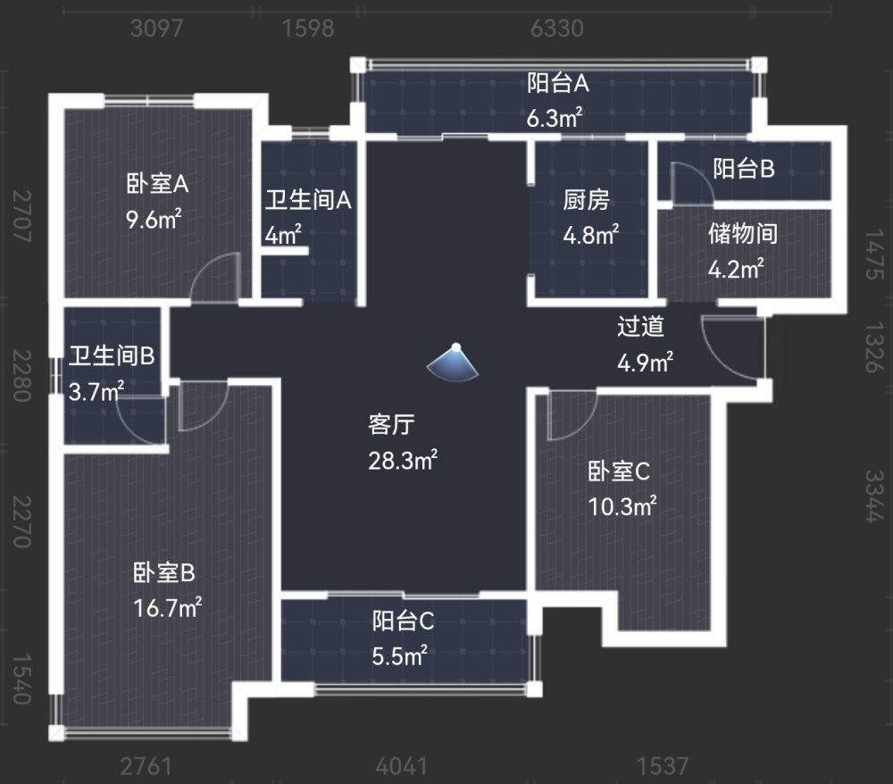 五矿沁园金城,五矿 春和景园 纯毛坯 南北通透大四房 看房方便13