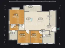 中铁逸都国际B区3室2厅2卫出售
