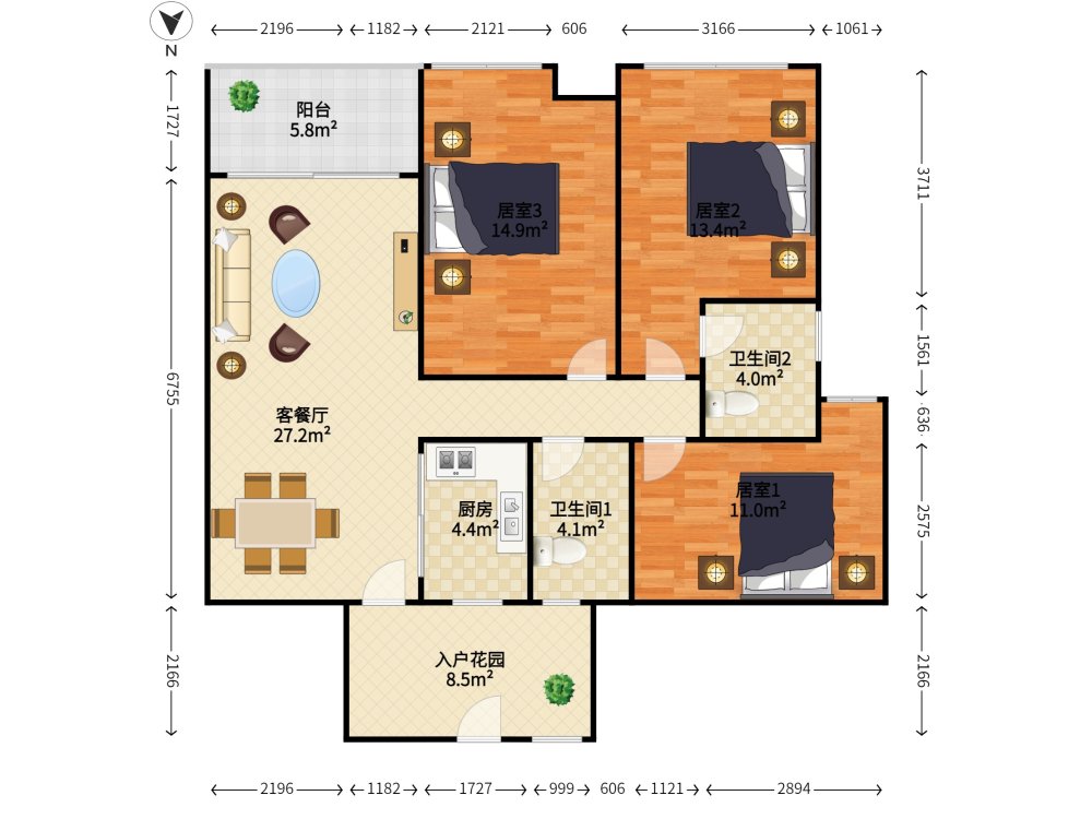 宝安西乡精装3室2厅2卫二手房出售11