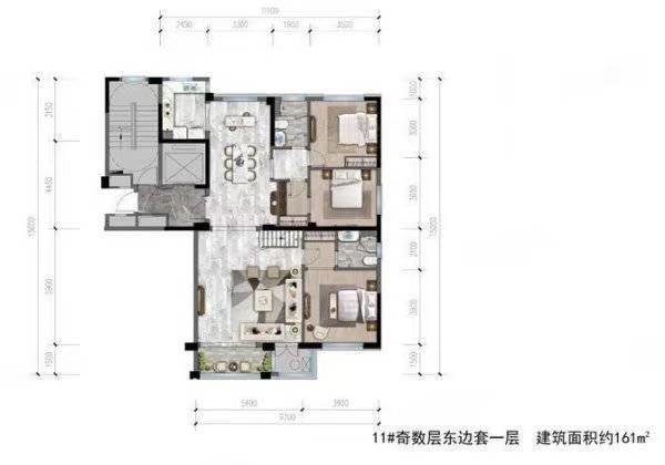 宏地温州望府,错跃豪装159平拎包入住5