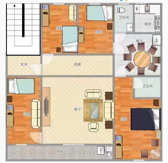 麒麟南片区精装4室2厅2卫二手房出售10