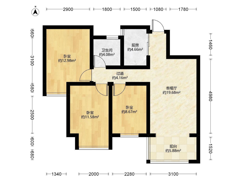 梅列东新五路精装3室2厅1卫二手房出售9