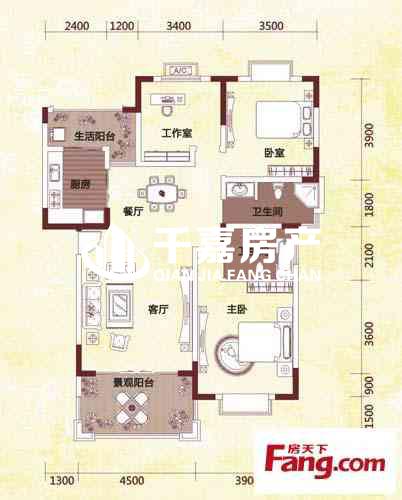 上林西江国际社区,豪华装修3室2厅2卫1阳台，拎包入住，采光空气都很好！13