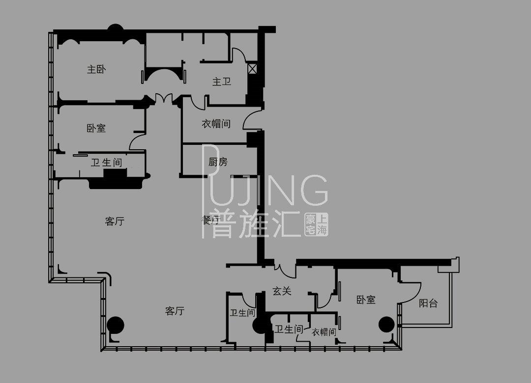 保利one56,奢华装修丨全新未住过丨全江景大平层13