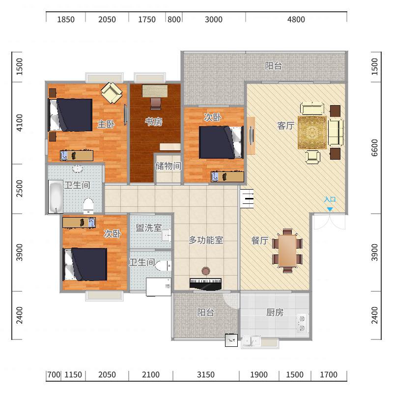 白龙潭俊园沁园,白龙潭俊园219平全新精装带天井式叠加别墅520万15