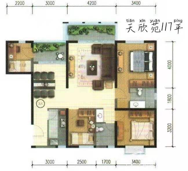 麒麟区南片区毛坯3室2厅2卫二手房出售15