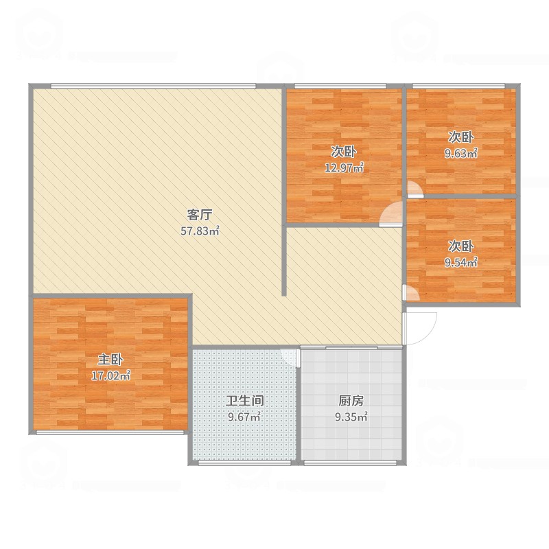 川心小区,川心小区4室2厅1卫证齐全可按揭126平68平12