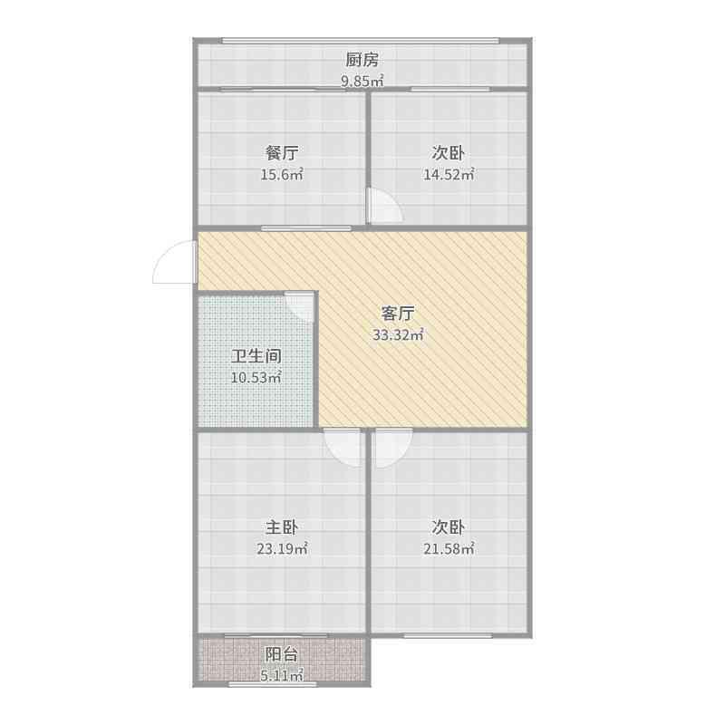 涿鹿县涿鹿普通3室2厅1卫二手房出售9