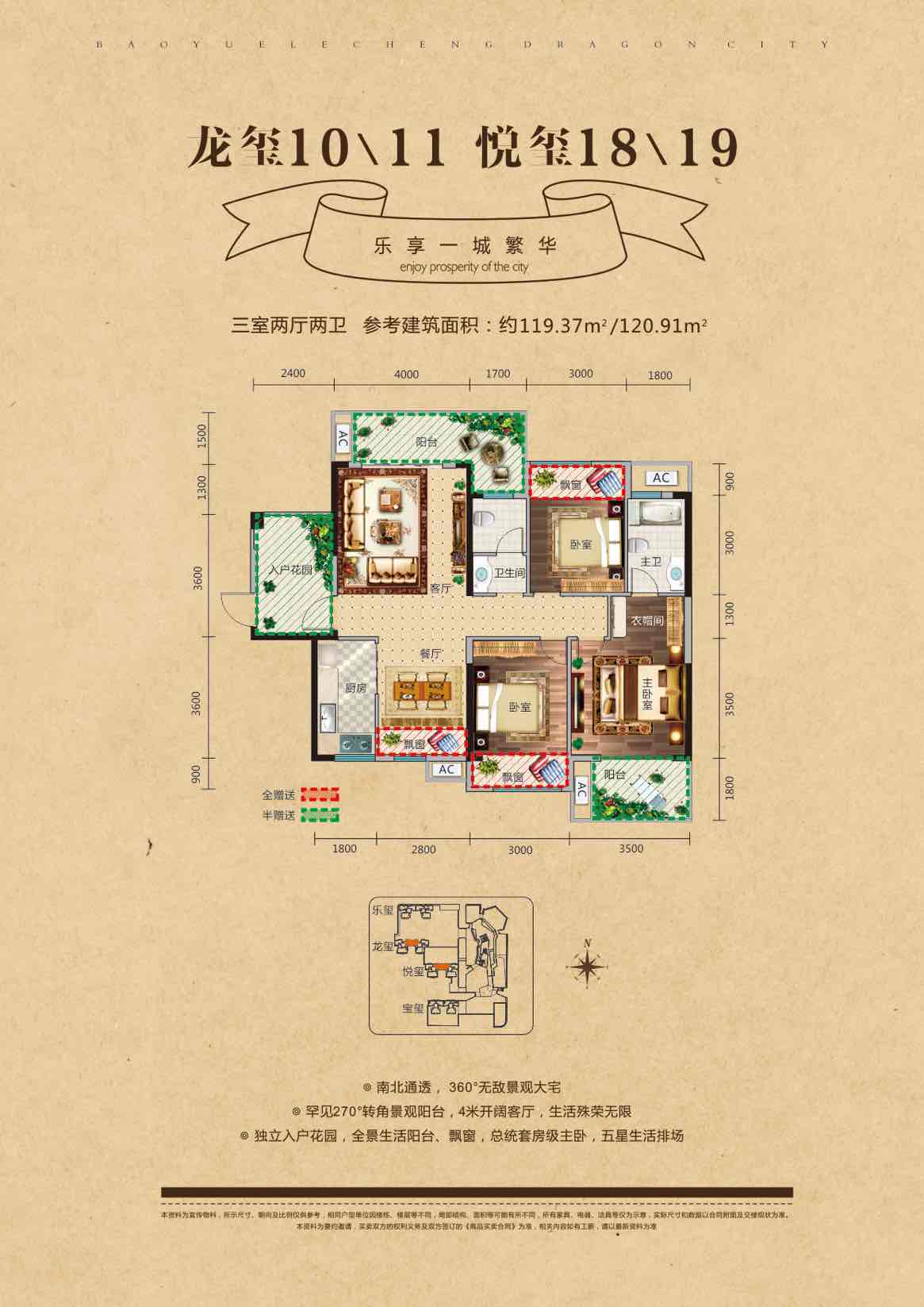 宝悦乐城,南北通透，送入户花园10