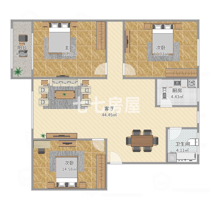 醴陵市醴陵市精装3室2厅2卫二手房出售12